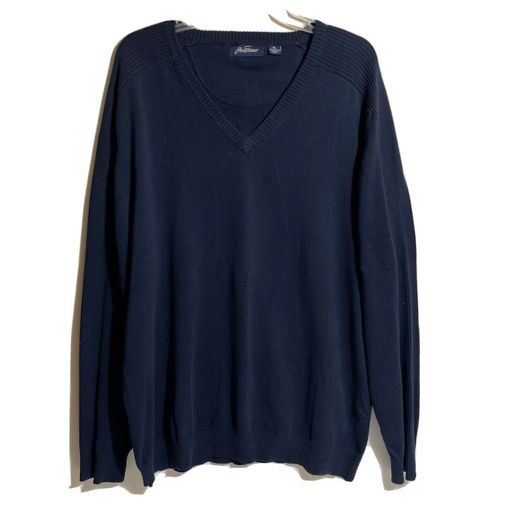 Jack Nicklaus Men's Cotton V Neck Sweater Navy XL - Picture 1 of 4